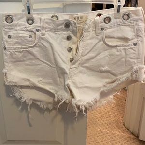 Free people distressed shorts.
